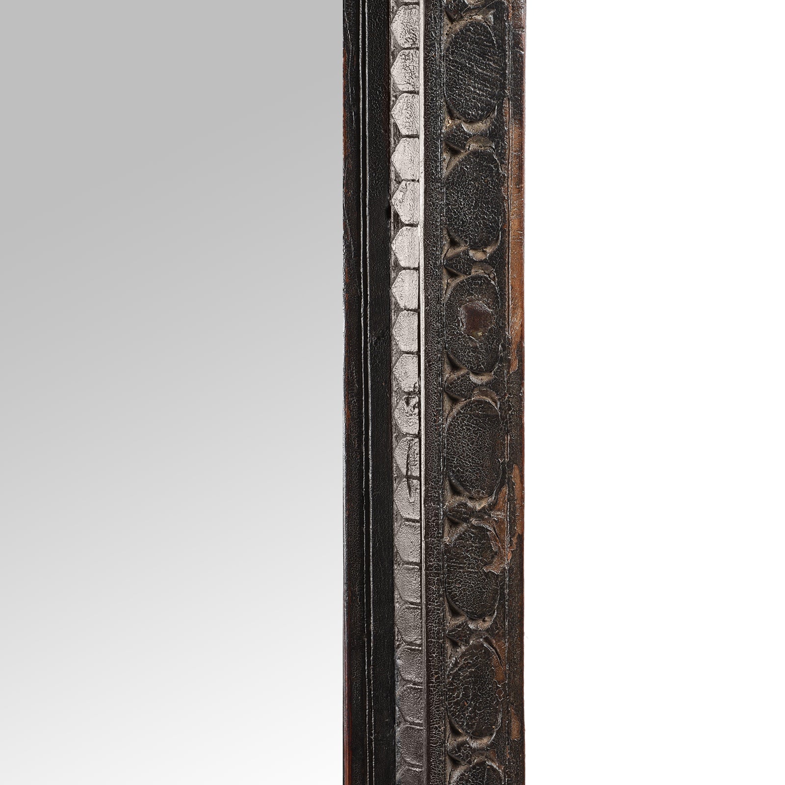 Carved Indian Door Mirror From Nagaur - Ca 1900