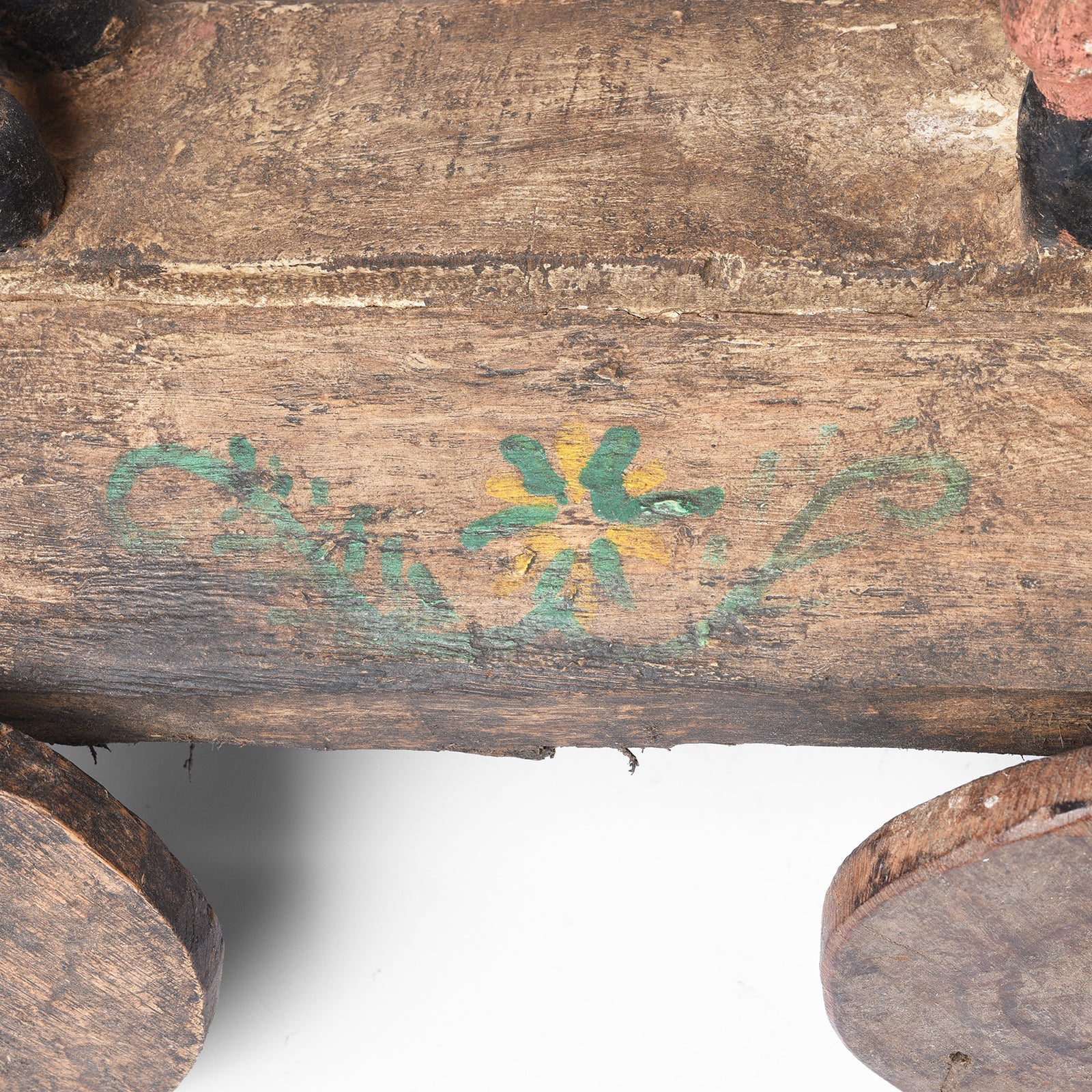 Painted Horse Wheel Toy From Rajasthan Ca - 1920's
