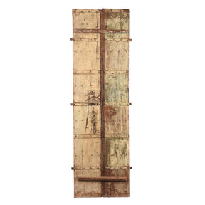 Painted Rajasthani Window Shutter With Later Paint