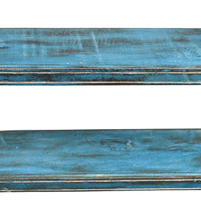 Rustic Blue Painted Indian Wall Shelf