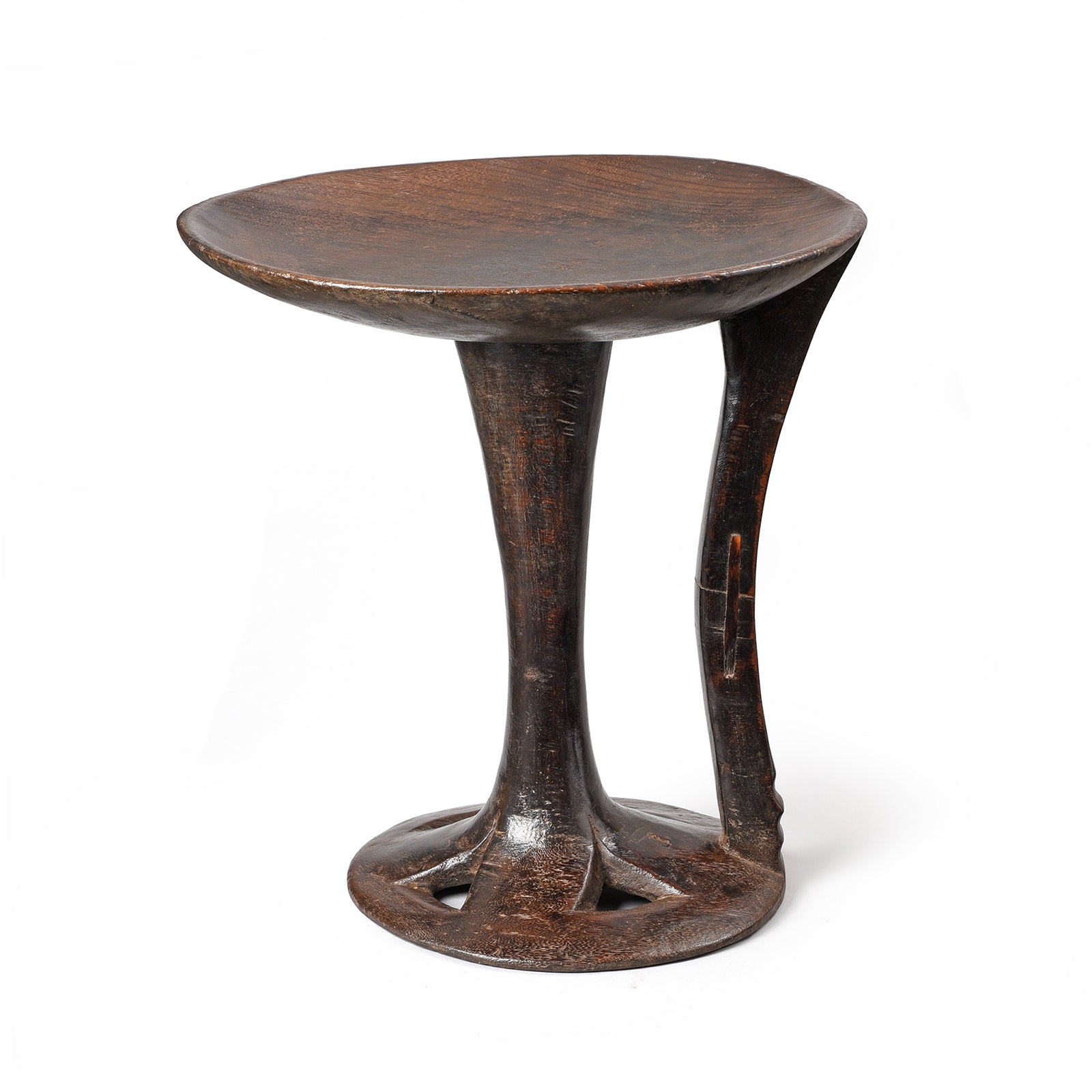 Carved Tribal Food Bowl From Nagaland - Ca 1920