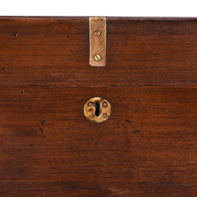 Brass Bound Teak Military Chest From Rajasthan - 19th Century