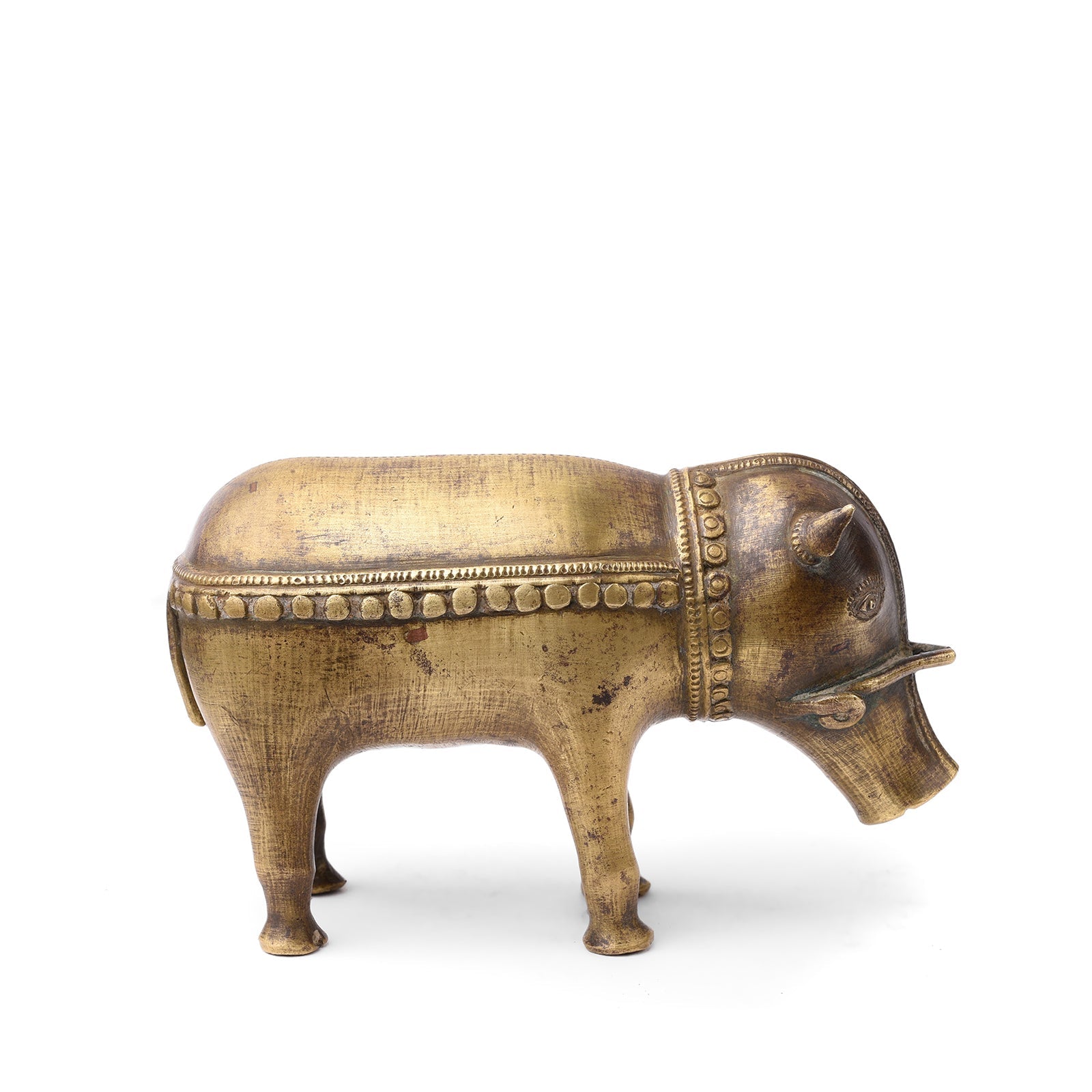 Brass Bhuta Figure Of Panjurli Boar - Late 19th Century