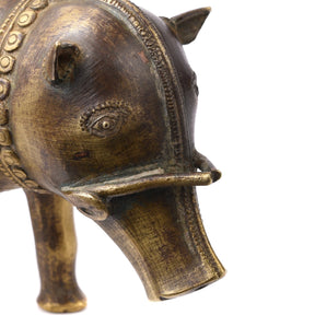 Brass Bhuta Figure Of Panjurli Boar - Late 19th Century