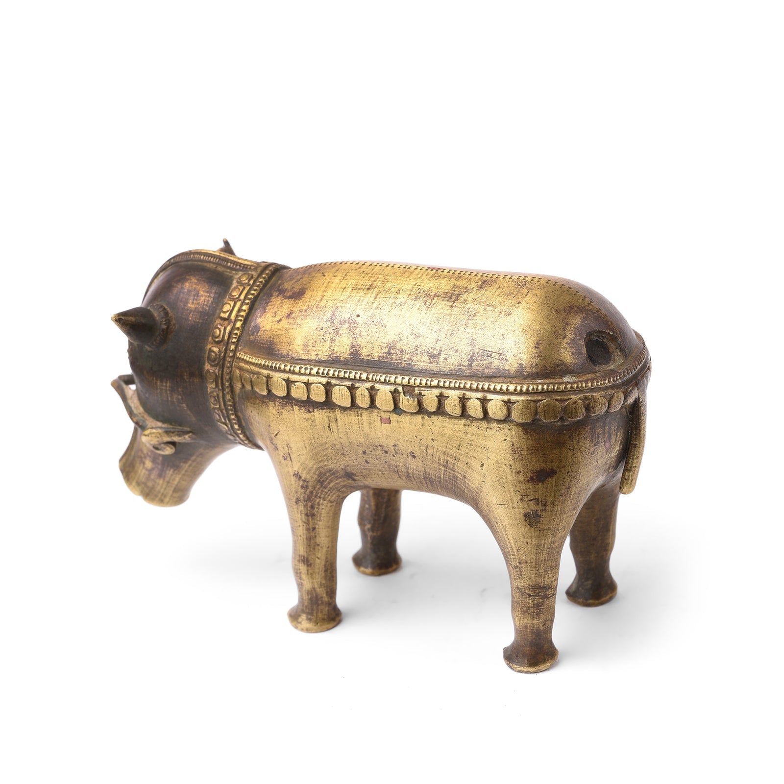 Brass Bhuta Figure Of Panjurli Boar - Late 19th Century