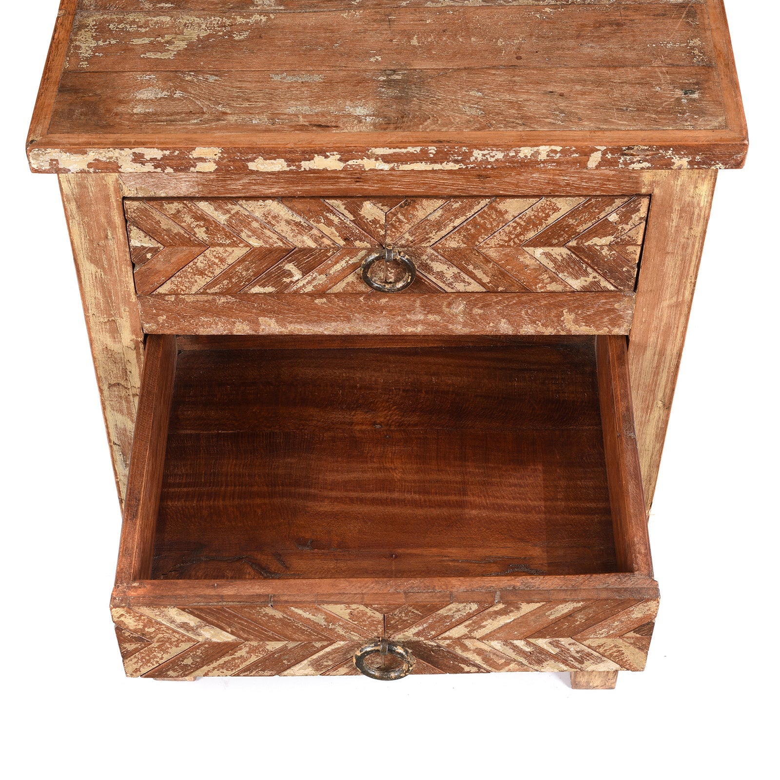 4 Drawer Bedside Cabinet Made From Reclaimed Teak