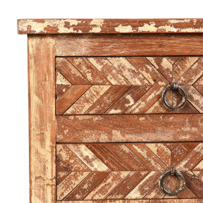 4 Drawer Bedside Cabinet Made From Reclaimed Teak