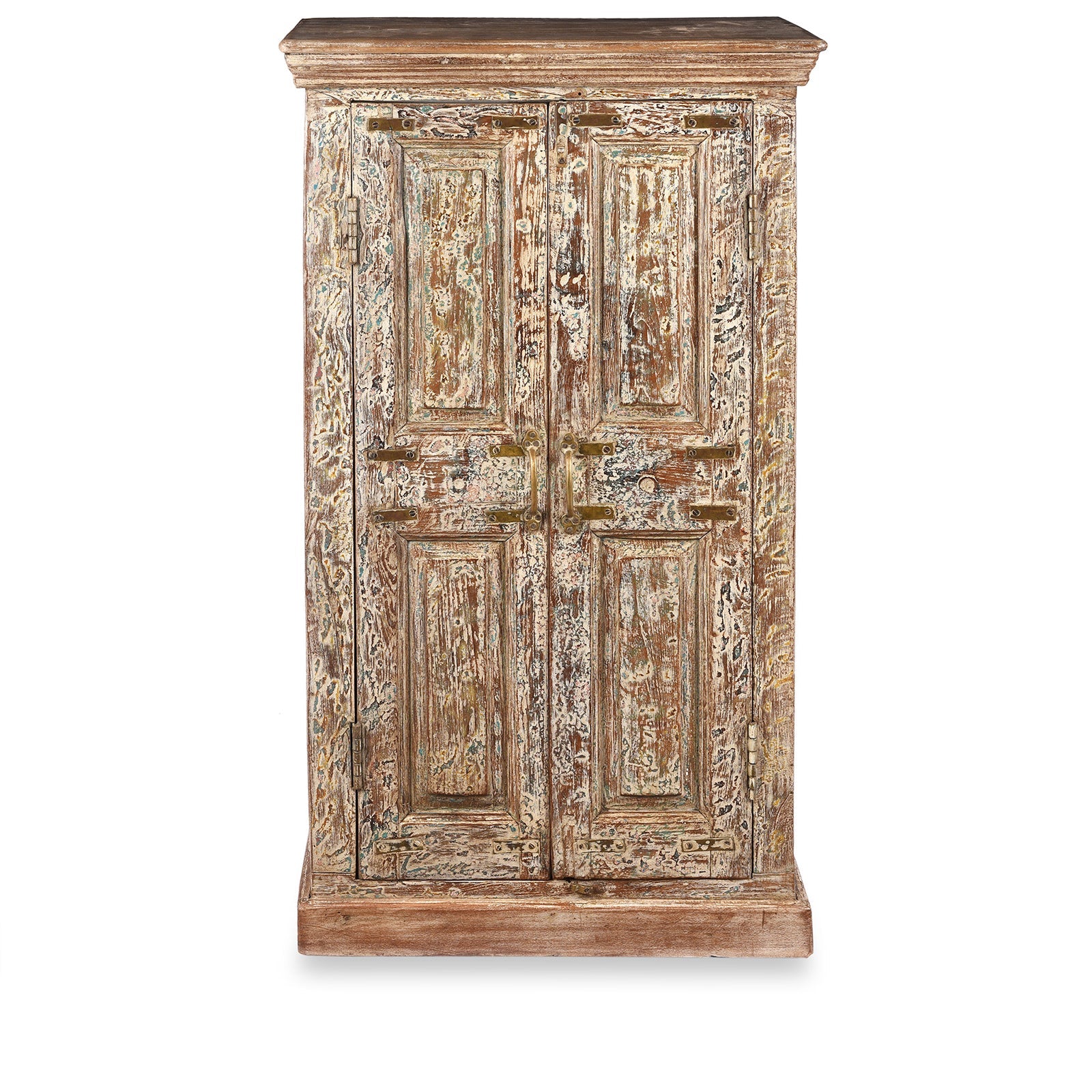 Reclaimed Teakwood Cabinet With Old Paint