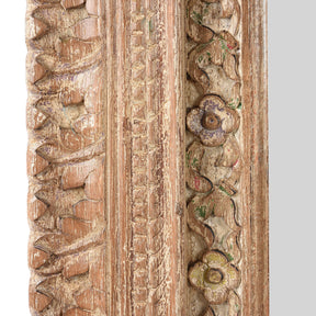 Carved Large Mihrab Mirror - Limed And Painted Finish