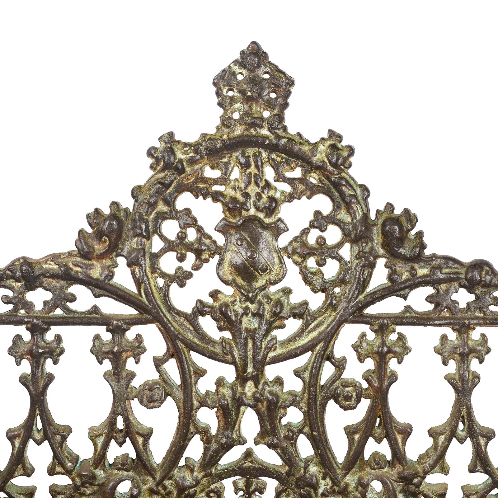 Gothic Cast Iron Garden Bench - Coalbrookdale Style
