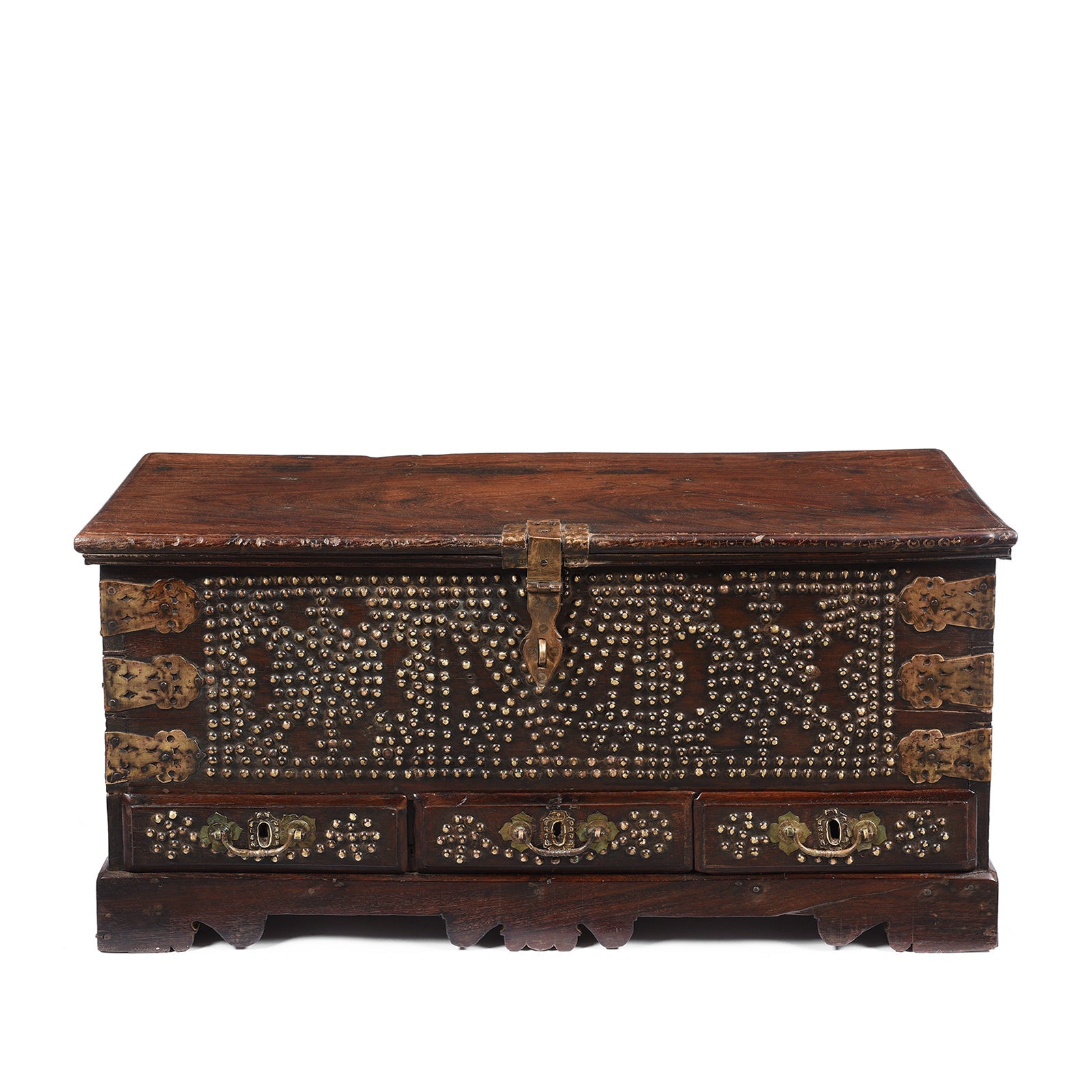 Rosewood Brass Studded 'Zanzibar' Chest - 19th Century
