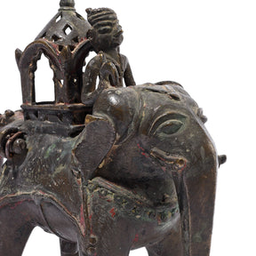 Brass Elephant Chariot Temple Toy From Andhra Pradesh - Late 19th Century