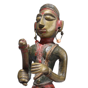 Pair Of Brass Palanquin Finials From Rajasthan - 18th Century