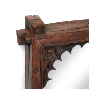 Indian Mirror Made From An Old Teak Window - 19thC (66 x 83cm)