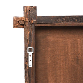 Indian Mirror Made From An Old Teak Window - 19thC (66 x 83cm)