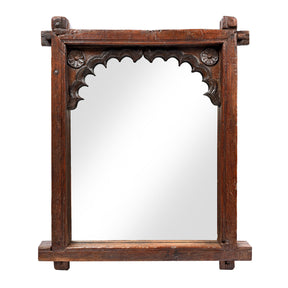 Indian Mirror Made From An Old Teak Window - 19thC (66 x 83cm)