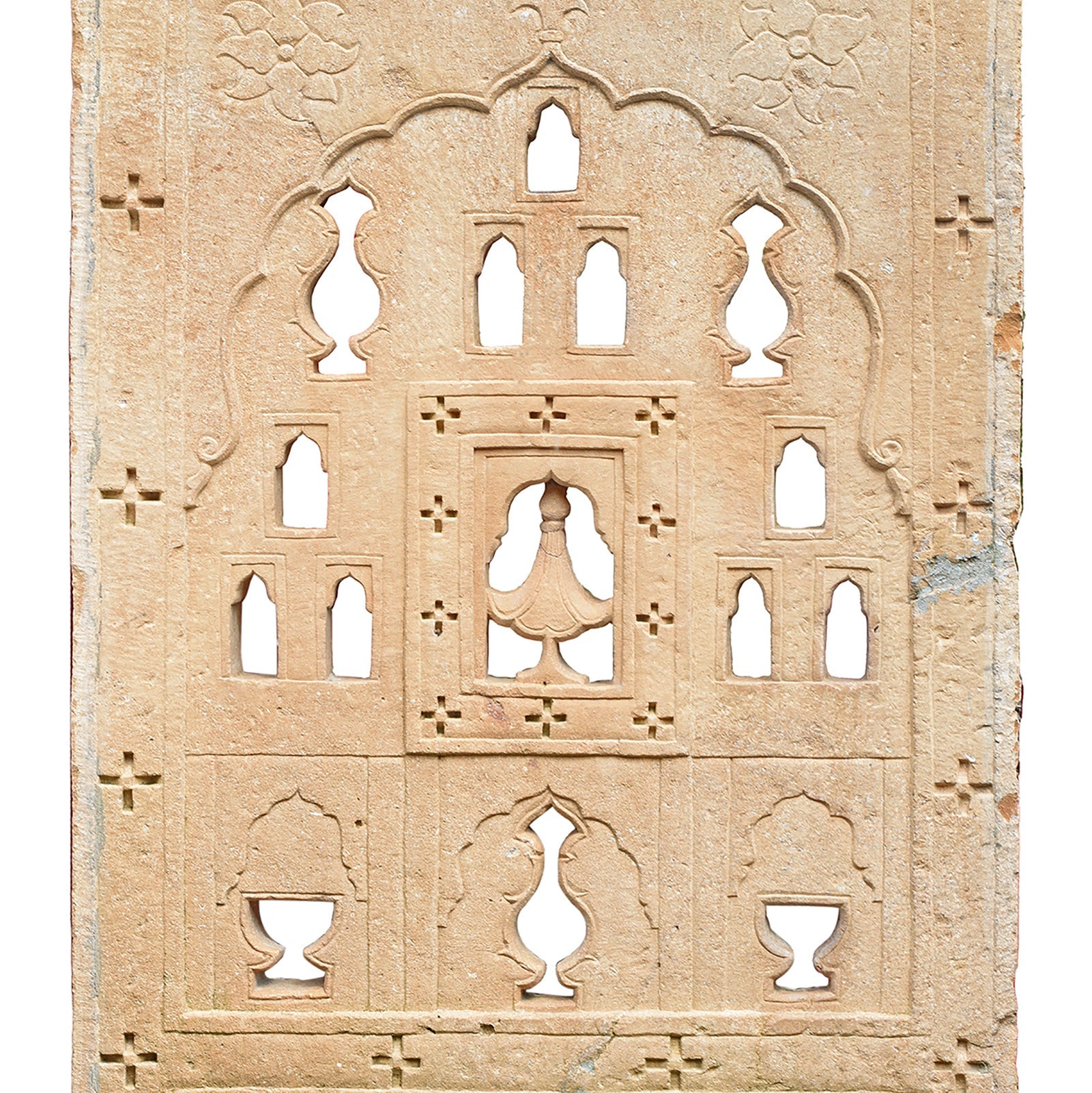 Carved Stone Mughal Jharoka From Jaisalmer - 19th Century