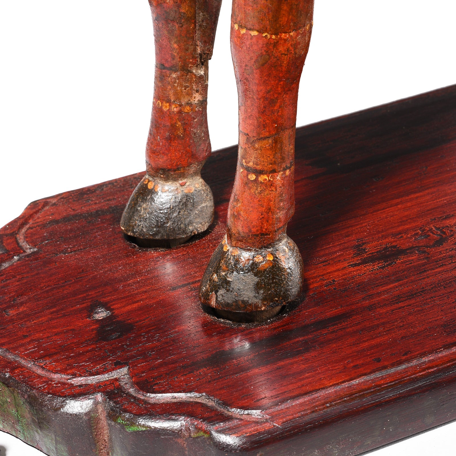 Painted Teak Horse From Rajasthan - 19th Century