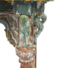 Indian Painted House Shrine From Gujarat - 19thC