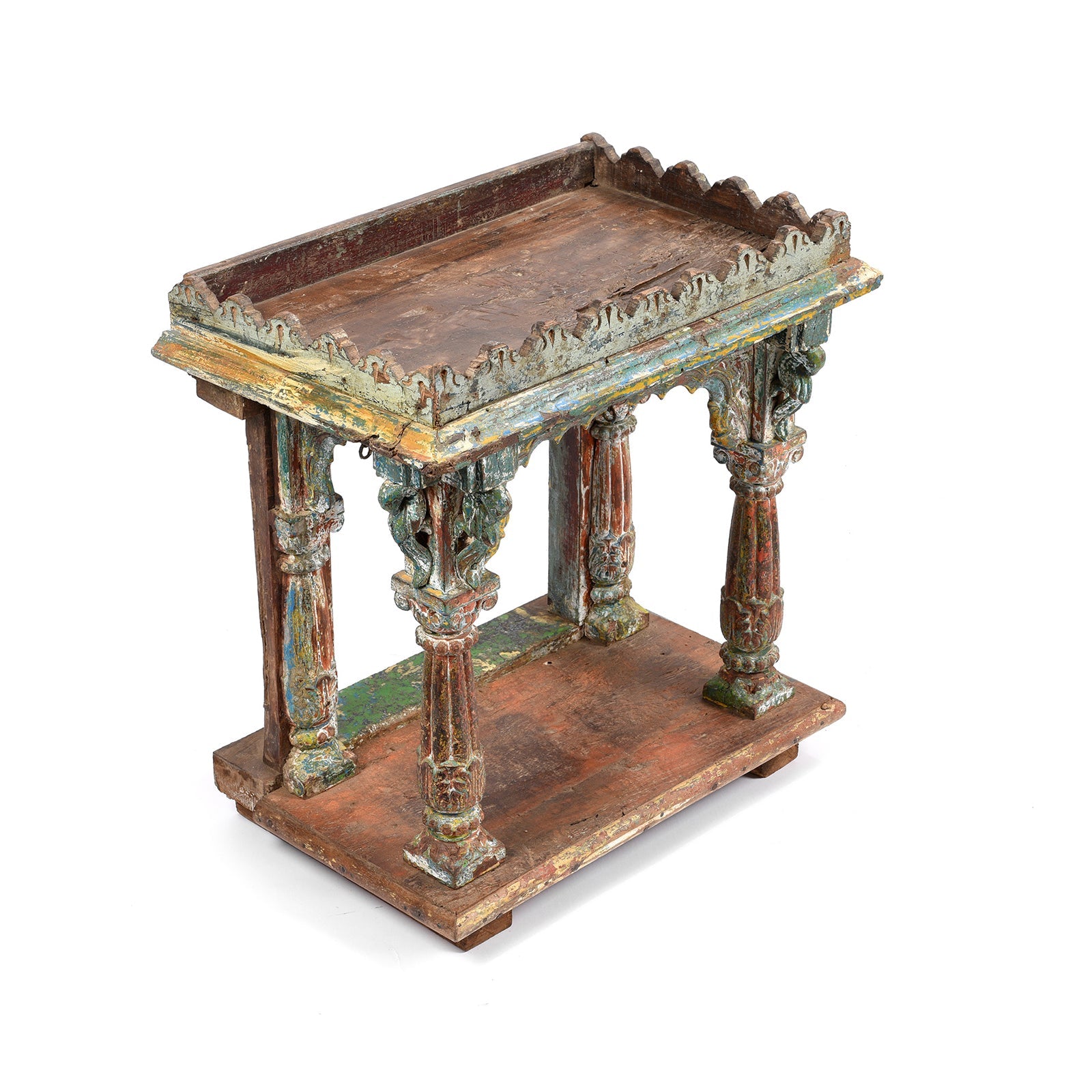 Indian Painted House Shrine From Gujarat - 19thC