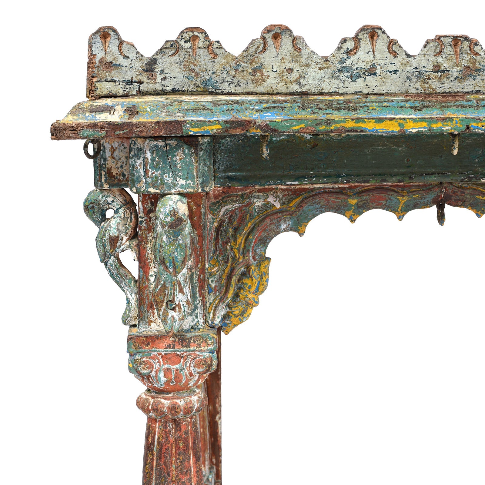 Indian Painted House Shrine From Gujarat - 19thC