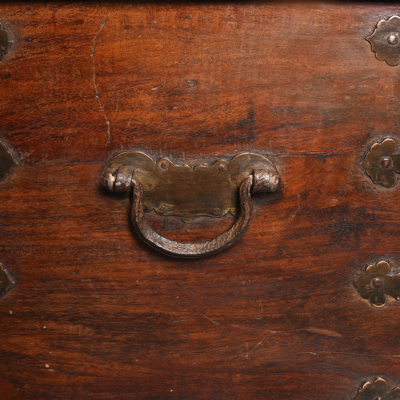 Brass Bound Jackfruit Chest From South India - 18th Century