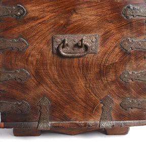 Iron Bound Indian Rosewood Chest From Kutch - 19thC