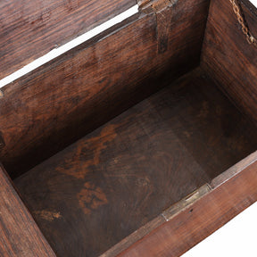 Iron Bound Indian Rosewood Chest From Kutch - 19thC