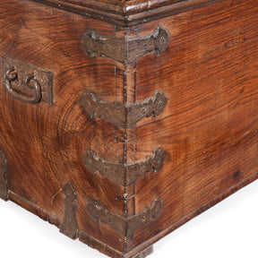 Iron Bound Indian Rosewood Chest From Kutch - 19thC