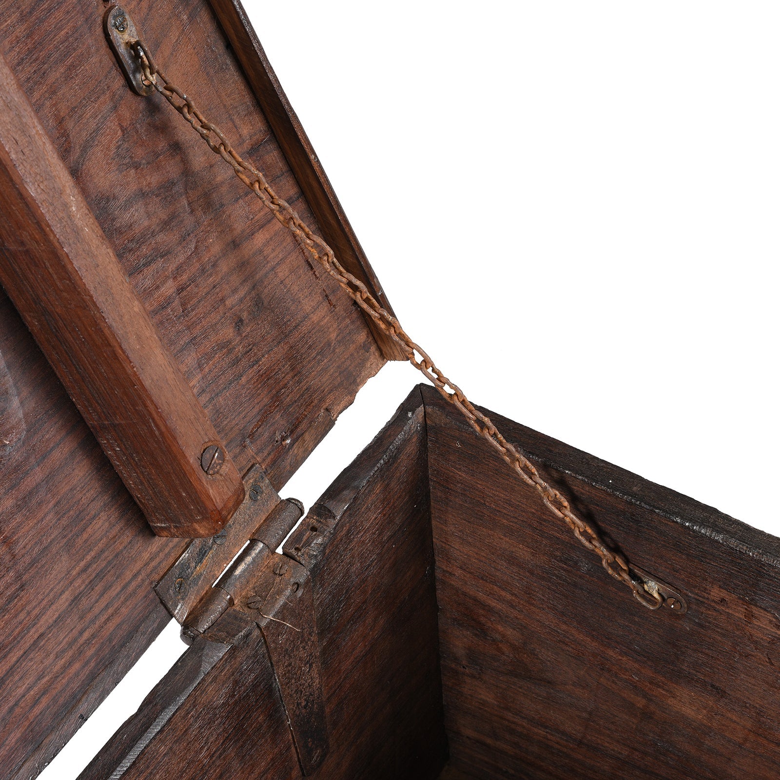Iron Bound Indian Rosewood Chest From Kutch - 19thC