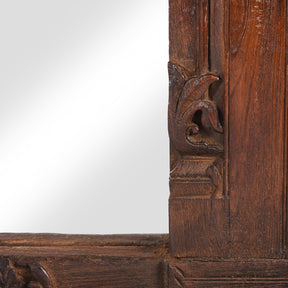 Carved Teak Mirror From Pratapgargh - Early 19th Century