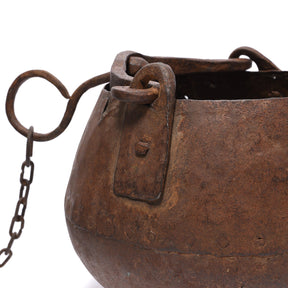 Iron Well Pot From The Punjab - 19th Century