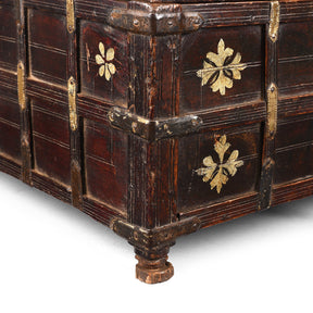 Teak Merchants Box From Rajasthan - 19th Century