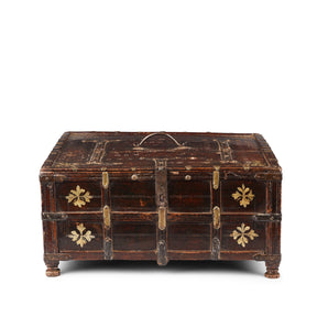Teak Merchants Box From Rajasthan - 19th Century