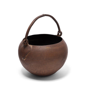 Indian Iron Well Pot- 19th Century