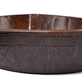 Old Cedar Bowl From Himachal Pradesh - Ca 1900