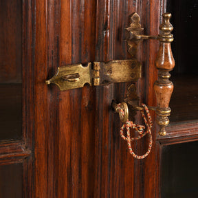 Anglo Indian Colonial Glazed Book Cabinet - 19th Century