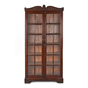 Anglo Indian Colonial Glazed Book Cabinet - 19th Century