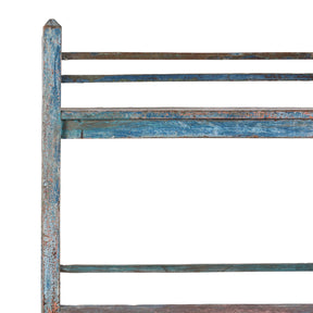 Blue Teak Shelf From Rajasthan - Ca 1930