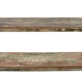 Vintage Painted Teak Shelf From Gujarat - Ca 1930