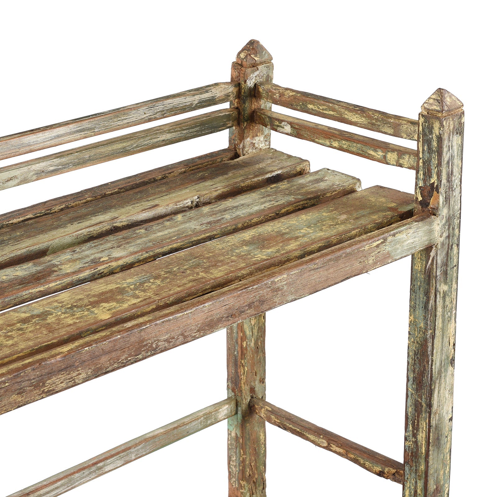 Slatted Teakwood Shelf From Rajasthan - Ca 1930