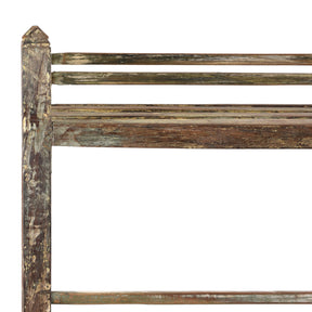 Slatted Teakwood Shelf From Rajasthan - Ca 1930