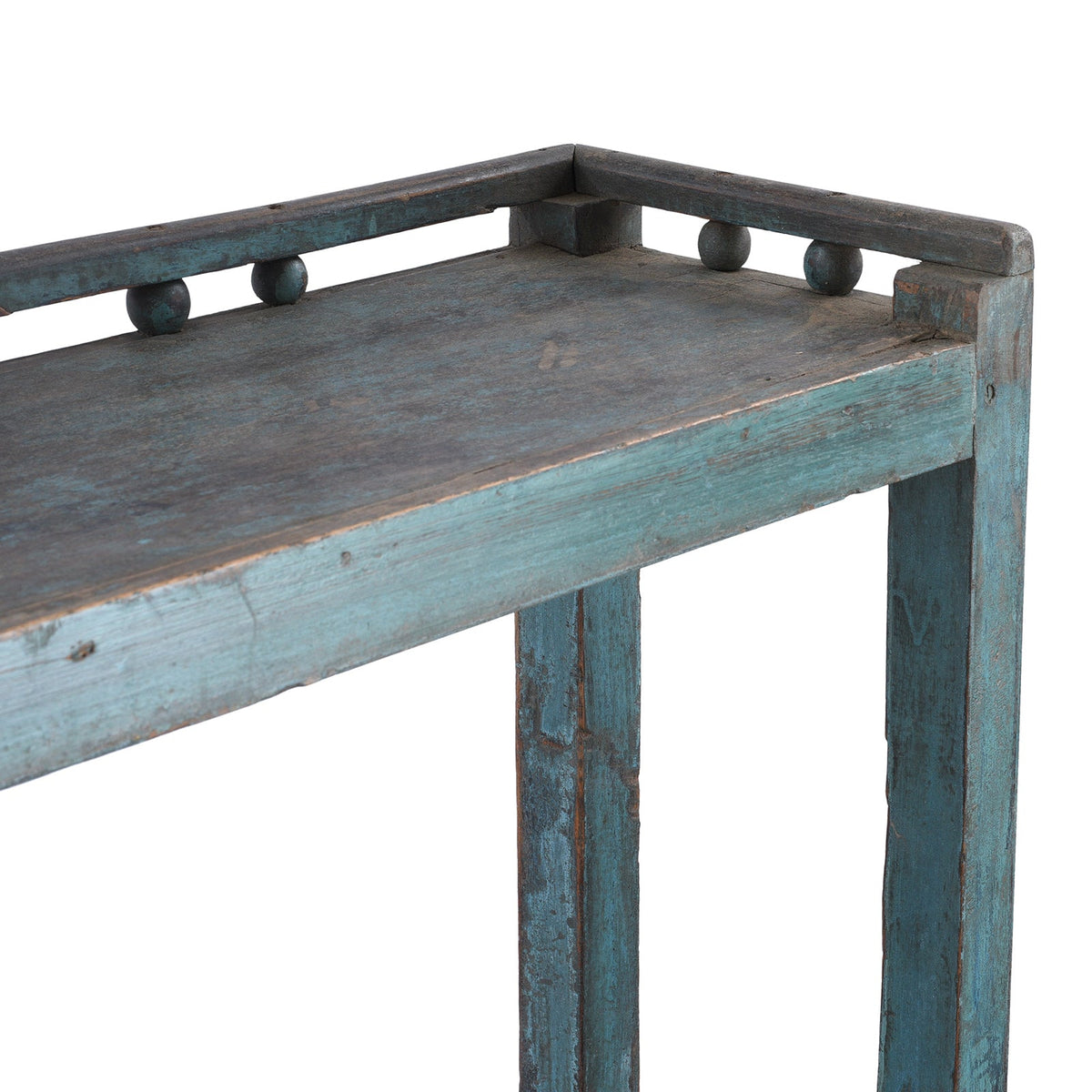 Vintage Teak Shelf With Painted Finish - Ca 1930