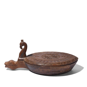 Carved Teak Masala Box From Banswara - Ca 1920