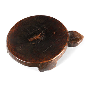 Carved Teak Chapati Board From Banswara Region - 19th Century