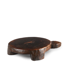 Carved Teak Chapati Board From Banswara Region - 19th Century