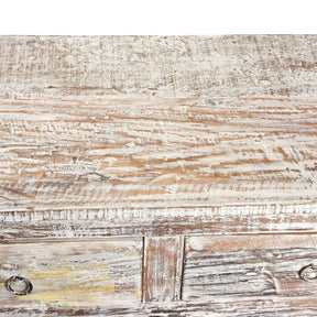 Painted Indian Louvre Cabinet Made From Reclaimed Teak