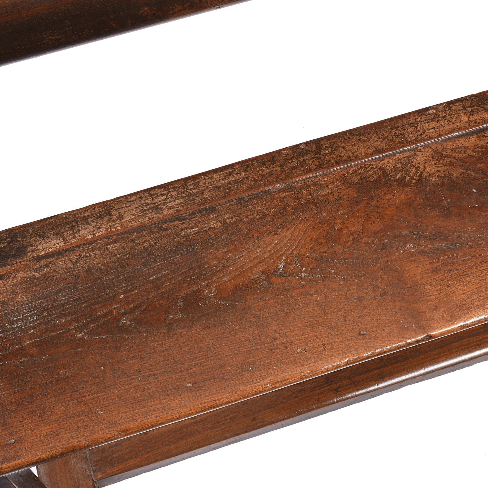 Painted Indian Teak School Bench - Ca 1930