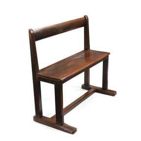 Painted Indian Teak School Bench - Ca 1930
