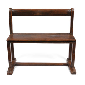 Painted Indian Teak School Bench - Ca 1930